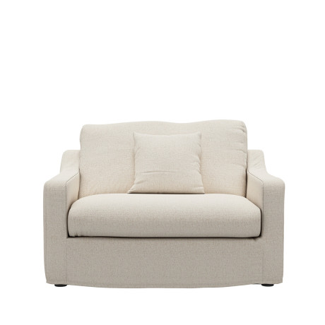 Loveseat Giovanni, Antique White, Rich Tweed