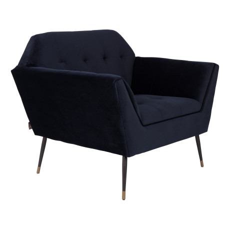 Dutchbone Fauteuil 'Kate', kleur Donkerblauw