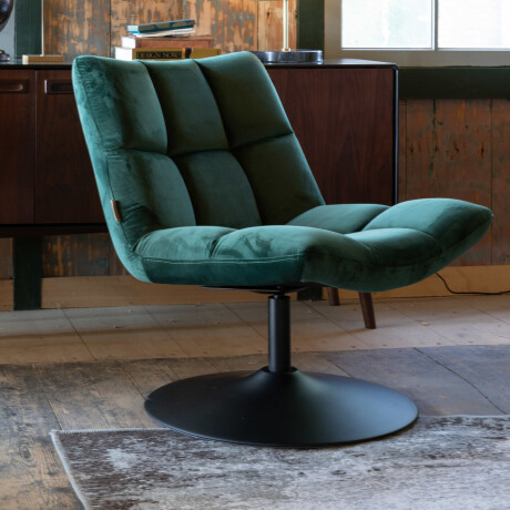 Dutchbone Fauteuil 'Bar' Velvet, kleur Donkergroen
