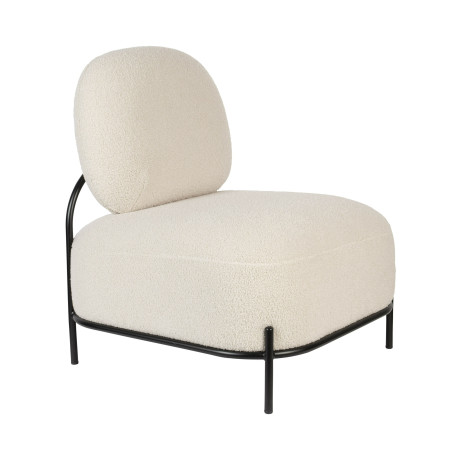 ZILT Fauteuil 'Brandan' Teddy, kleur Ivory