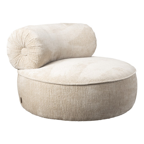 Dutchbone Fauteuil 'Tilbury' Chenille, kleur Naturel