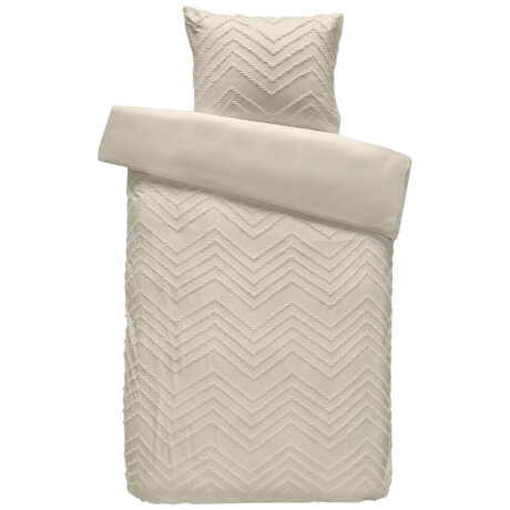 Leen Bakker - Dekbedovertrek Juliette Tufted - Zand - 140x220 Cm - Microvezel - Beige