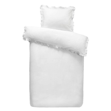 2e Halve Prijs Leen Bakker - Dekbedovertrek Cato Effen - 140x200/220 Cm - Katoen - Wit