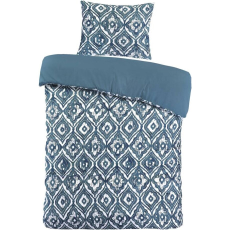 2e Halve Prijs Leen Bakker - Dekbedovertrek Fez - 140x220 Cm - Polyester - Blauw