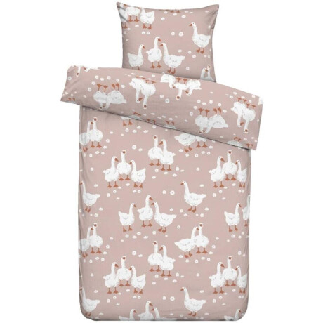 2e Halve Prijs Leen Bakker - Dekbedovertrek Noya - 140x200 Cm - Katoen - Roze