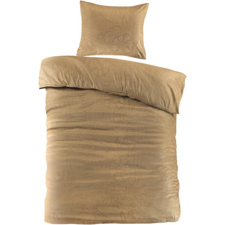 2e Halve Prijs Leen Bakker - Dekbedovertrek Mason - Oker - 140x220 Cm - Microvezel - Geel#Goudkleurig