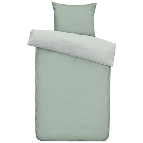 2e Halve Prijs Leen Bakker - Dekbedovertrek Jens - 140x200/220 Cm - Katoen - Groen