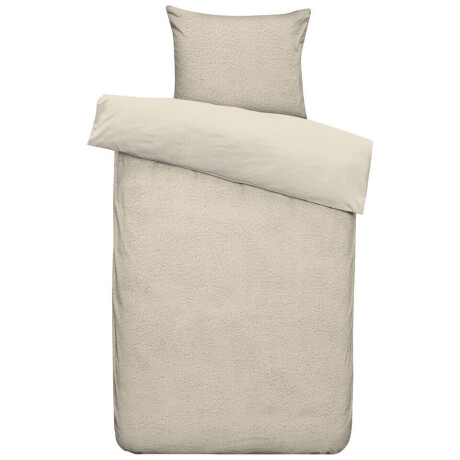 2e Halve Prijs Leen Bakker - Dekbedovertrek Teddy Favorite Fuzzle - 140x220 Cm - Polyester/Teddy - Taupe