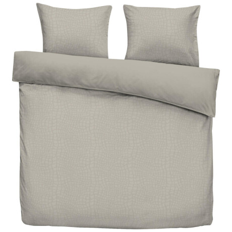 2e Halve Prijs Leen Bakker - Dekbedovertrek Cozy Contour - Zand - 200x220 Cm - Polyester - Beige#Grijs