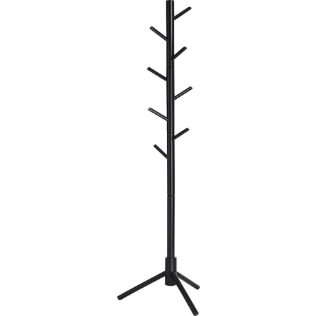 VASAGLE Kapstok, vrijstaand kledingrek, garderobe van massief hout, in boomvorm, met 8 haken, voor kleding, hoeden, tassen, hal, entree, zwart RCR004B01