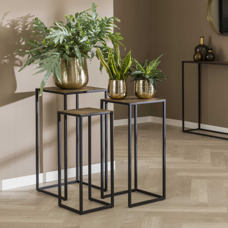 LifestyleFurn Zuil 'Corky' Set van 3 stuks, kleur Antiek Brons