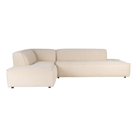 Zuiver Loungebank 'Fat Freddy' Links, Rib, kleur Naturel