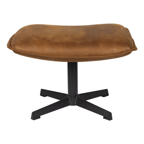 ZILT Hocker 'Belisama' Lederlook, kleur Cognac