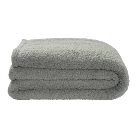 Leen Bakker - Sprei Teddy - Grijsgroen - 240x220 Cm - Polyester - Groen#Grijs