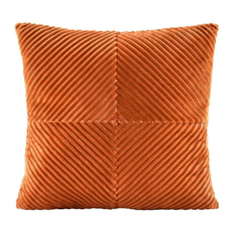 2e Halve Prijs Leen Bakker - Sierkussen Raf - Caramel - 45x45 Cm - Polyester - Bruin#Oranje