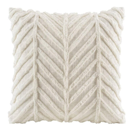 1+1 Gratis Leen Bakker - Sierkussen Boas - Off White - 45x45 Cm - Katoen - Wit