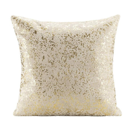 Leen Bakker - Sierkussen Filine - Zand/goud - 45x45 Cm - Polyester - Wit#Goudkleurig