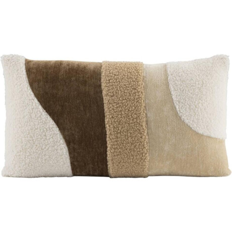 1+1 Gratis Leen Bakker - Sierkussen Brent - Beige/crème - 30x50 Cm - Polyester - Bruin#Multikleur#Beige#Crème