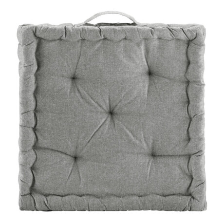 2e Halve Prijs Leen Bakker - Matraskussen Mika - Antraciet - 45x45x10 Cm - Katoen - Grijs