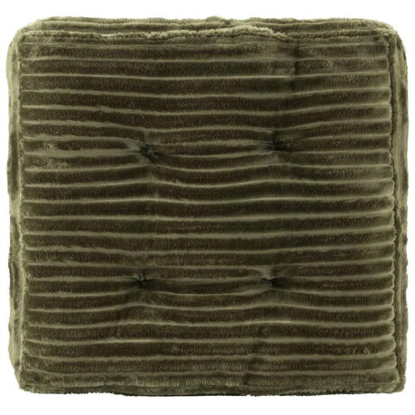 2e Halve Prijs Leen Bakker - Matraskussen Cara - Olijf - 45x45x8 Cm - Polyester - Groen