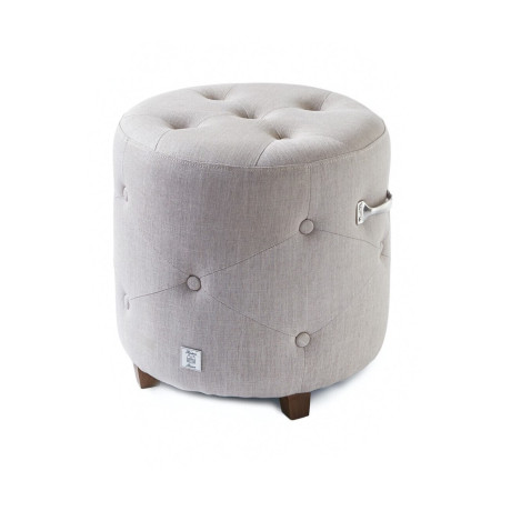 Rivièra Maison Poef 'Bowery' Linen, kleur Flax