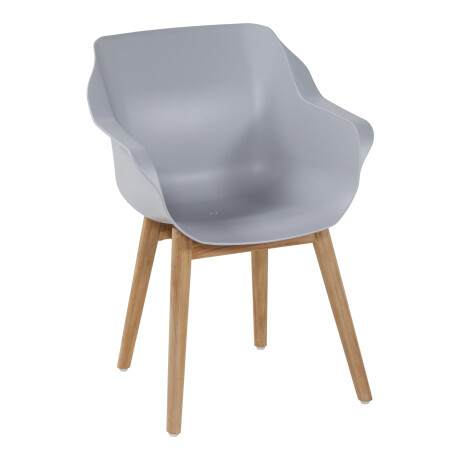 Hartman Tuinstoel 'Sophie Teak' met armleuning, kleur Grijs