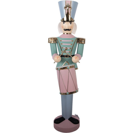Clayre & Eef Kerstdecoratie Beeld Notenkraker 37x40x129 cm Groen Metaal