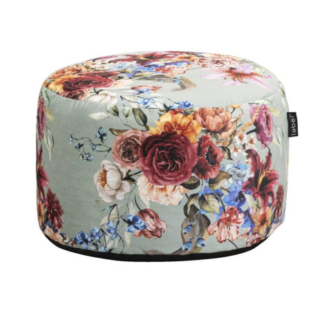 40% korting - Leen Bakker - Poef Lebel Lina - 48x28 Cm - Polyester - Groen