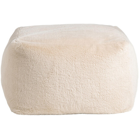 Leen Bakker - Poef Hein - 30x40x40 Cm - Polyester - Crème