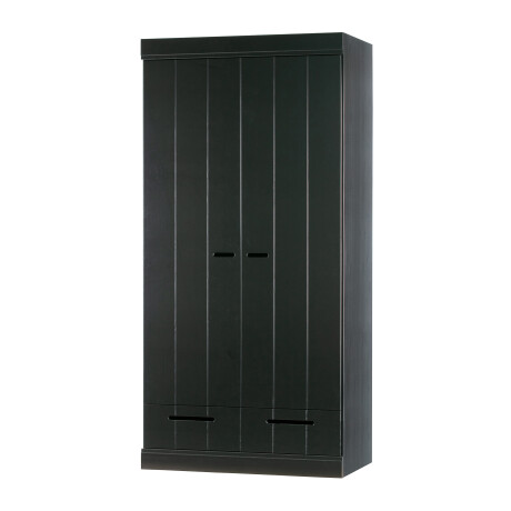 WOOOD Kledingkast 'Connect' 2 deuren en 2 laden, kleur Zwart