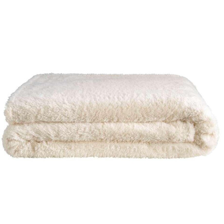 1+1 Gratis Leen Bakker - Plaid Veerle - Off White - 150x200 Cm - Polyester - Beige