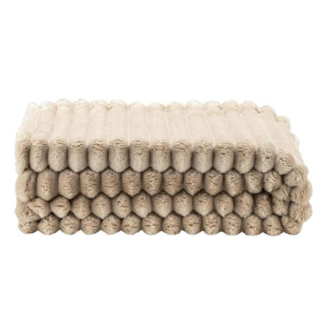 1+1 Gratis Leen Bakker - Plaid Zaira - Zand - 130x170 Cm - Polyester - Beige