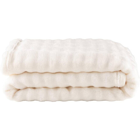 1+1 Gratis Leen Bakker - Plaid Brylin - Off-white - 130x170 Cm - Polyester - Wit