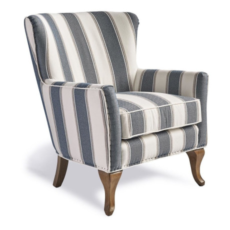 Rivièra Maison Fauteuil 'Cavendish', kleur Blue Stripe