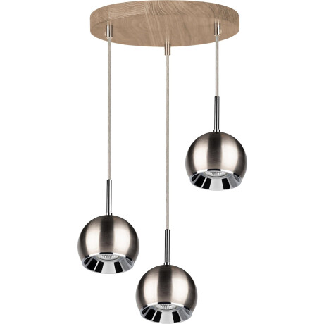 SPOT Light Hanglamp BALL WOOD Hanglamp, inclusief ledverlichting, eikenhout, kabel in te korten