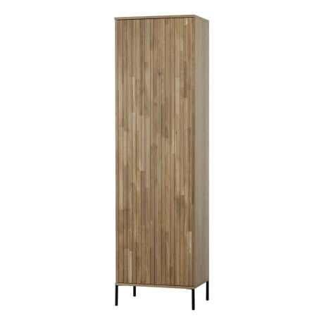 WOOOD Opbergkast 'New Gravure' Eiken, 210 x 60cm, kleur Naturel