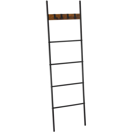 Handdoekladder – Industrieel design – Met haken – Zwart