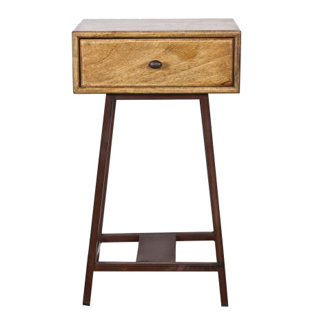 WOOOD Nachtkastje 'Skybox' Mangohout, kleur Naturel