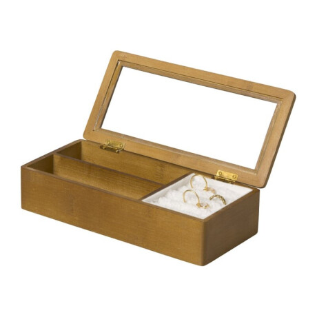 Sieradendoos met teddy - bruin/wit - 3 vakken