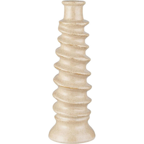 Ib Laursen - Stoneware Kandelaar - Saga gedraaid - crème kleur - 13806-01