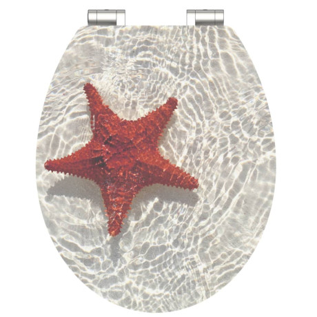 SCHÜTTE Toiletbril met soft-close RED STARFISH MDF hoogglans