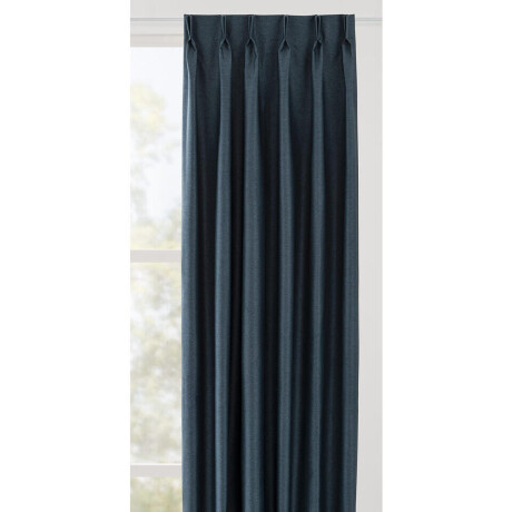 Leen Bakker - Gordijnstof Vivian - Donker - Polyester - Blauw - B140 Cm