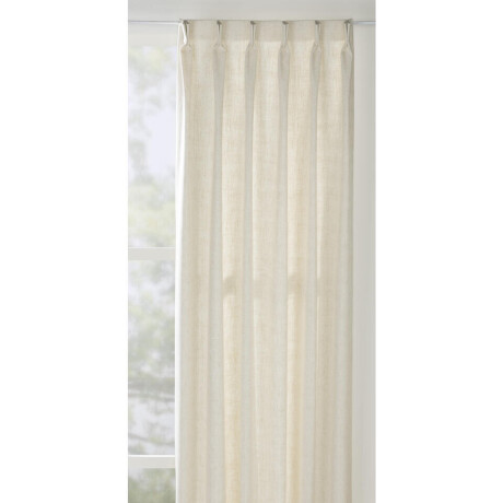 40% korting - Leen Bakker - Gordijnstof Nakuru Transparant - Gerecycled Kunststof/Linnen/Polyester - Beige - B150 Cm