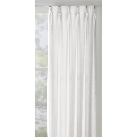 Leen Bakker - Gordijnstof Lunora Lichtdoorlatend - Polyester/Gerecycled Kunststof - Wit - H300 Cm