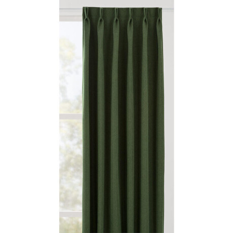 Leen Bakker - Gordijnstof Eric - Donker - Polyester - Groen - B150 Cm