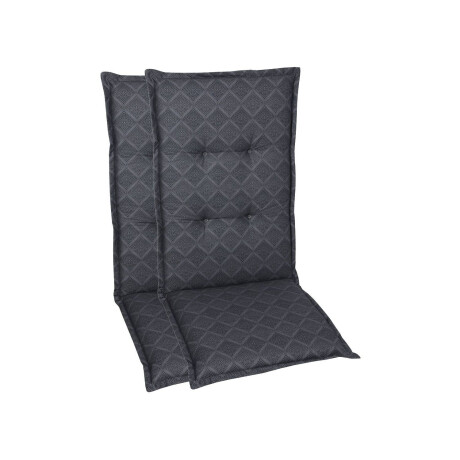 GO-DE Textil Tuinkussen (Stoelkussens voor stoelen met een normale rugleuning, Antraciet)