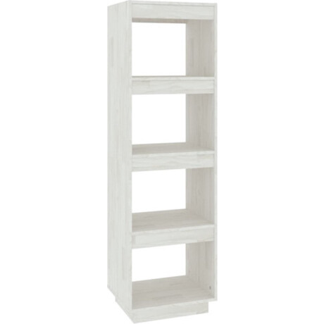 vidaXL - Boekenkast/kamerscherm - 40x35x135 - cm - massief - grenenhout - wit