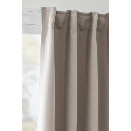 Leen Bakker - Gordijn Evi - 140x280 Cm (1 Stuk) - Polyester - Taupe