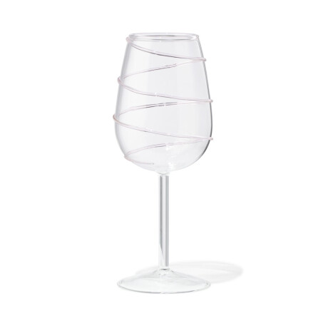 HEMA HEMA Wijnglas Spiraal Roze
