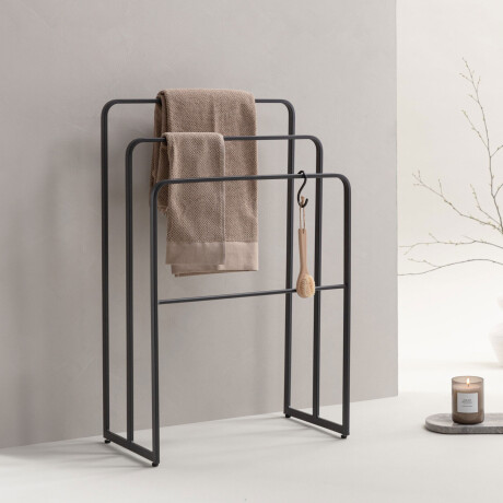 Nohr Handdoekenrek 'Shinika' 84 x 54cm, kleur Zwart